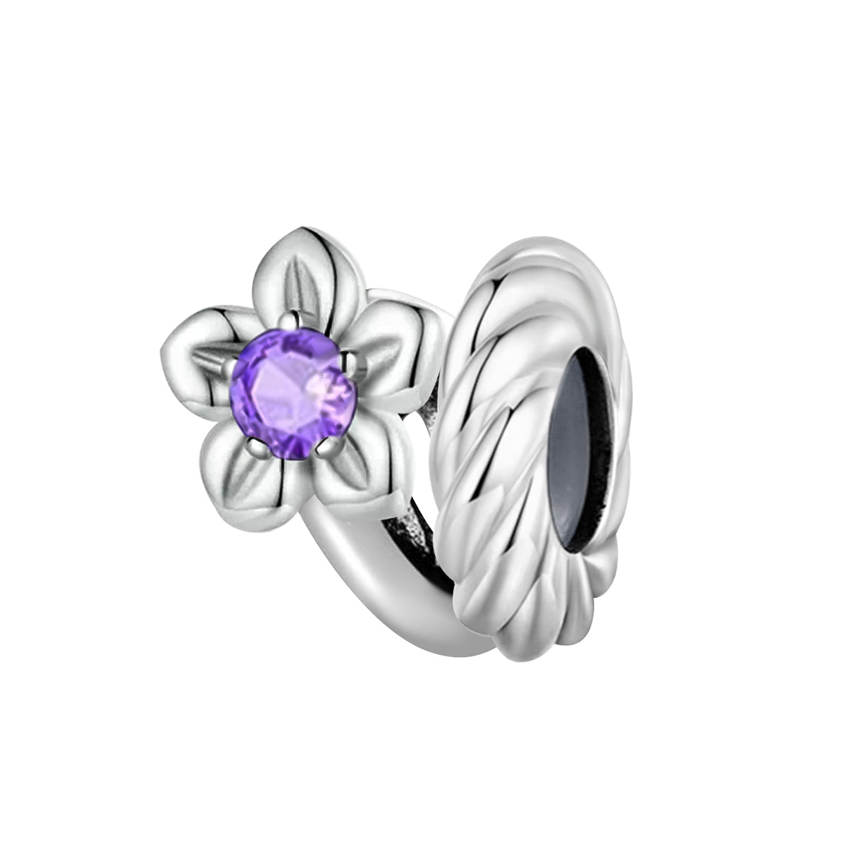 925 Sterling silver flower charm bead