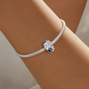 925 Sterling silver rose charm bead