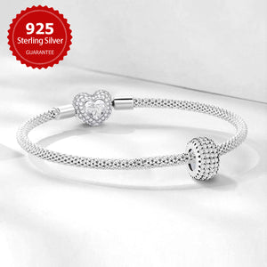 925 Sterling silver round charm bead