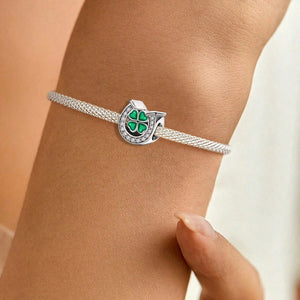 925 Sterling silver four-leaf clover charm bead