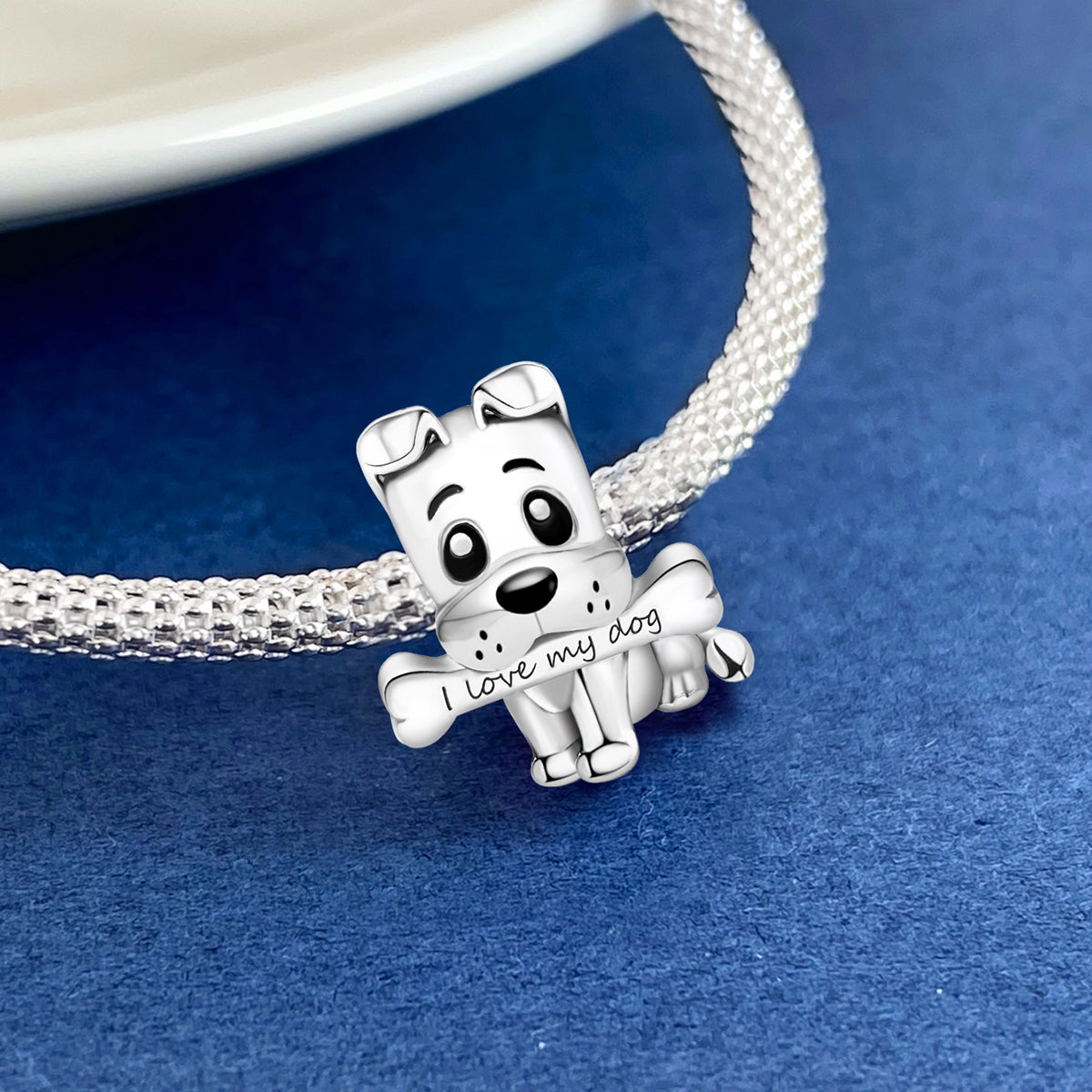 925 Sterling silver dog bead