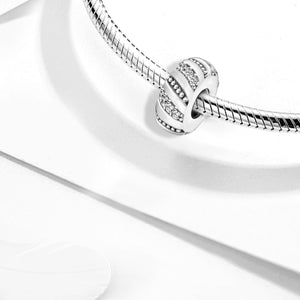 925 Sterling silver round  charm bead