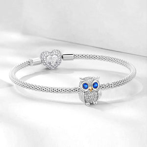 **Owl Beads | Platinum and Yellow Gold | Exquisite Zircon Inlay**