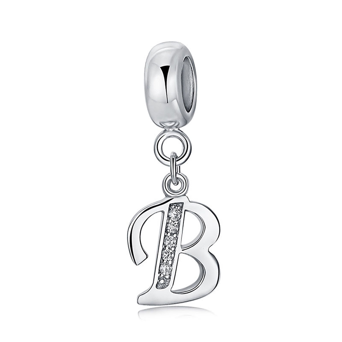925 Sterling silver letter charm bead