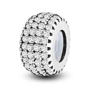 925 Sterling silver round charm bead