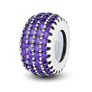 925 Sterling silver round charm bead