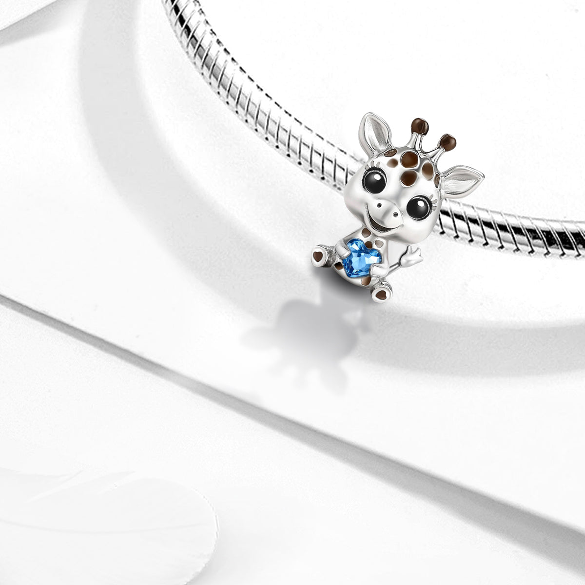 925 Sterling silver giraffe charm bead