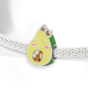 925 Sterling silver avocado bead