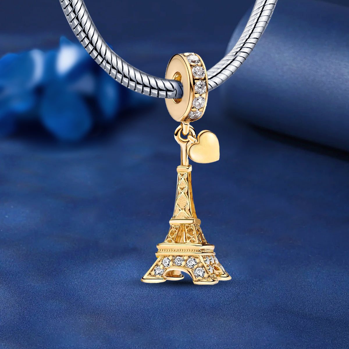 925 Sterling silver Eiffel Tower charm bead