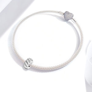 925 Sterling silver round  charm bead