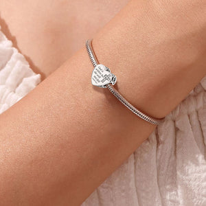 925 Sterling silver heart  charm bead
