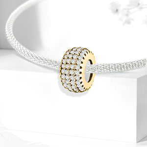 925 Sterling silver round charm bead