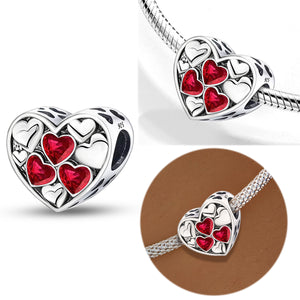 Heart-to-Heart Beads | Black Background + Dark Garnet Zircon
