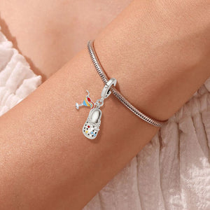 925 Sterling silver shoe charm bead