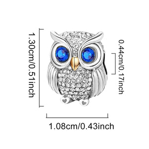 **Owl Beads | Platinum and Yellow Gold | Exquisite Zircon Inlay**
