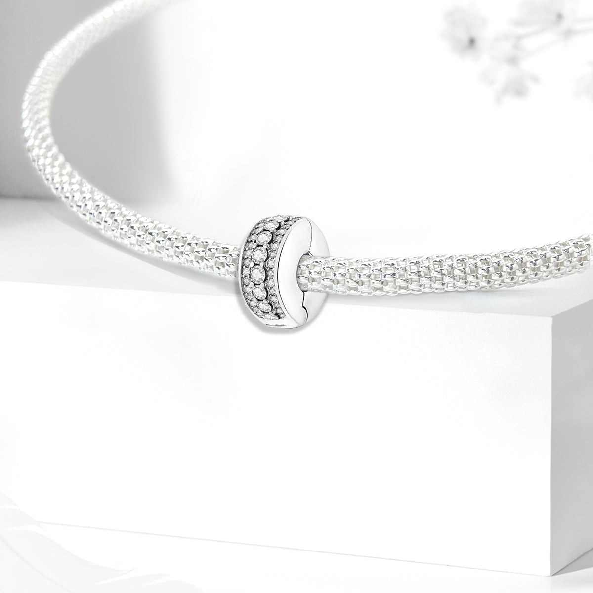 925 Sterling silver round  charm bead