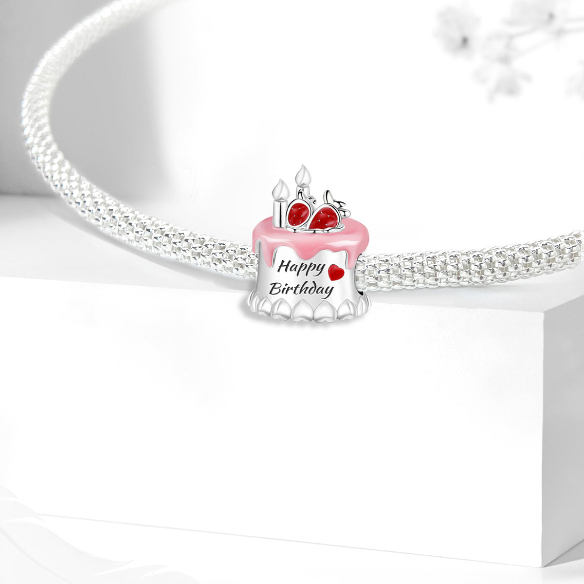 925 Sterling silver cake charm bead