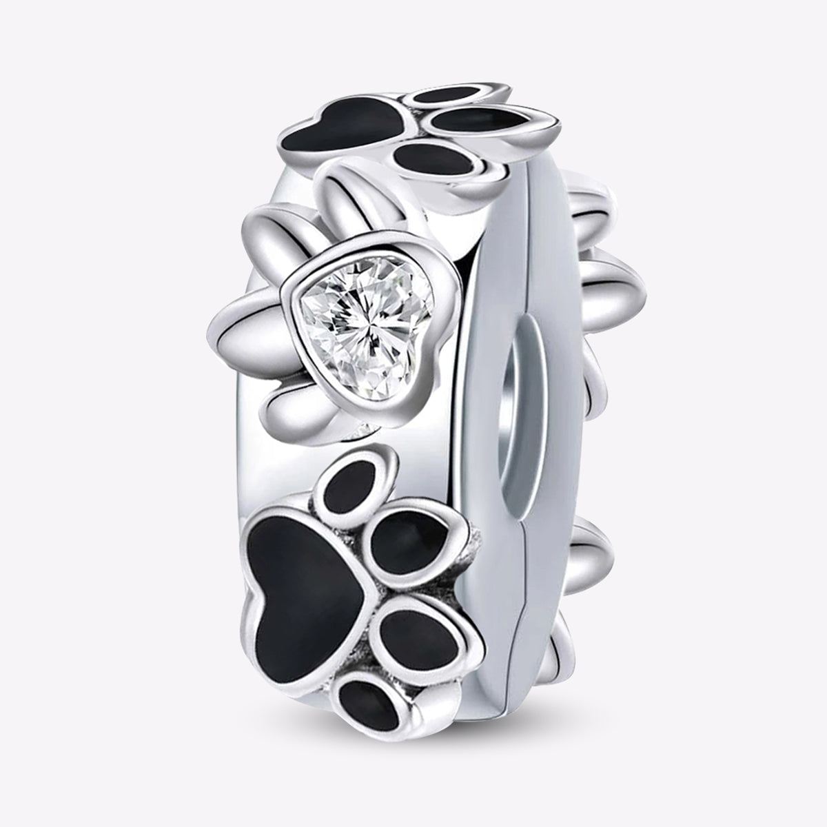 925 Sterling silver rose charm bead