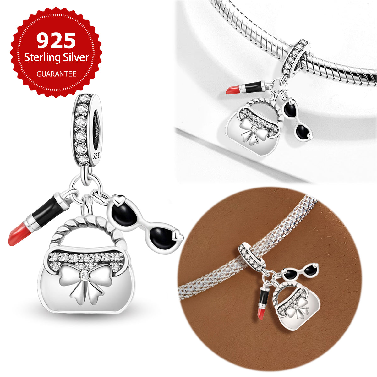 925 Sterling silver charm bead