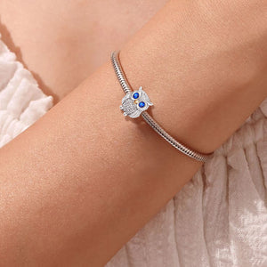 **Owl Beads | Platinum and Yellow Gold | Exquisite Zircon Inlay**
