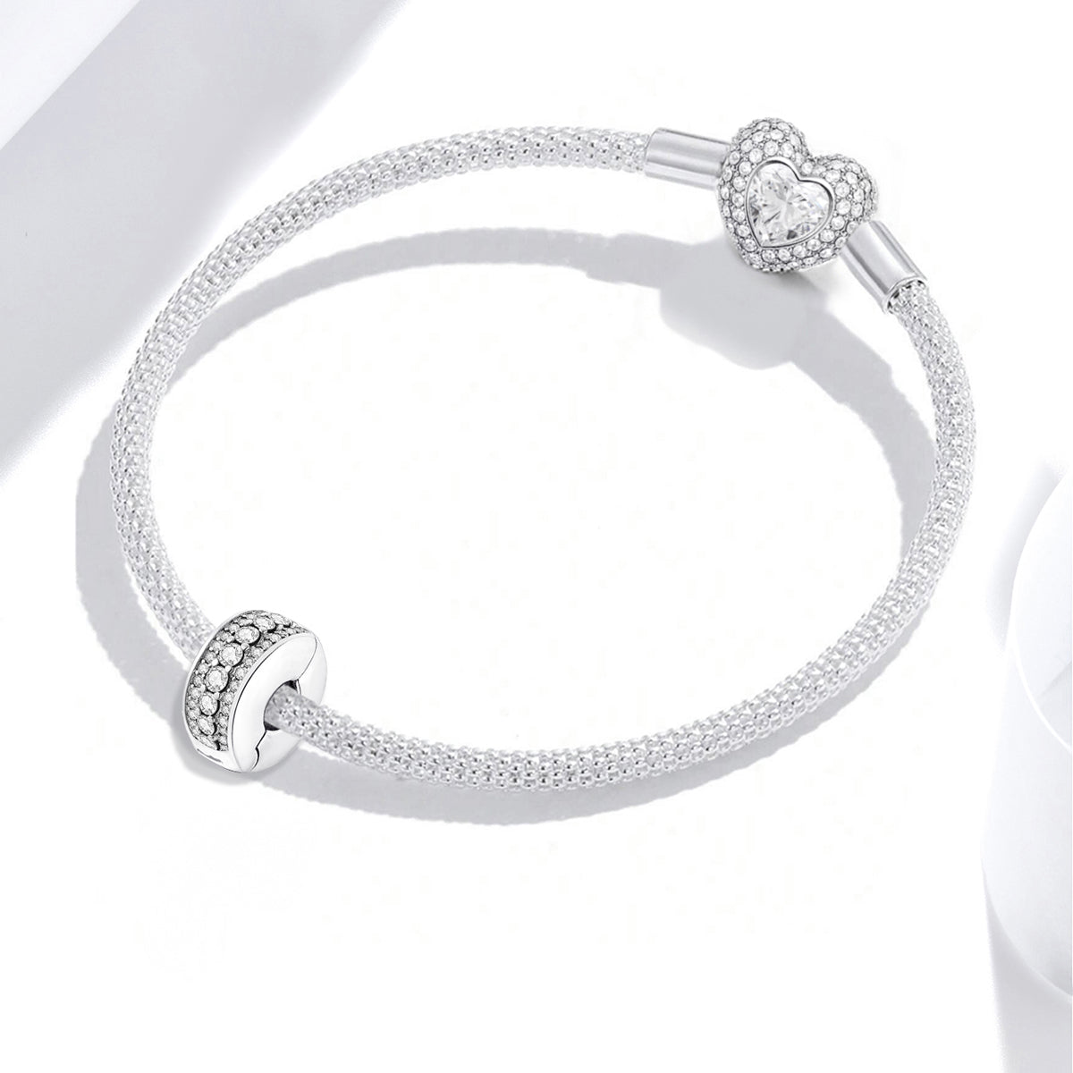 925 Sterling silver round  charm bead