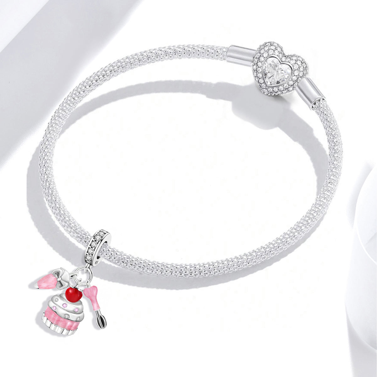 925 Sterling silver cake charm bead