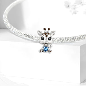 Giraffe Beads | Black Foam Base + Aquamarine Zirconia
