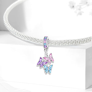925 Sterling silver butterfly charm bead