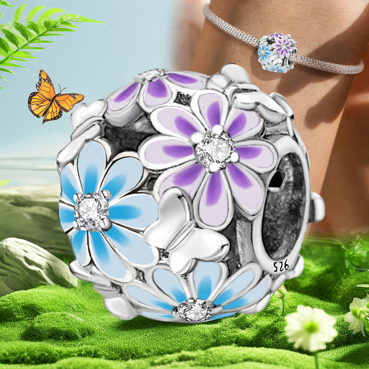 925 Sterling silver charm bead