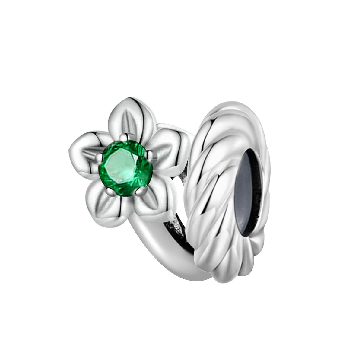 925 Sterling silver flower charm bead