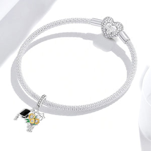 925 Sterling silver sunflower charm bead