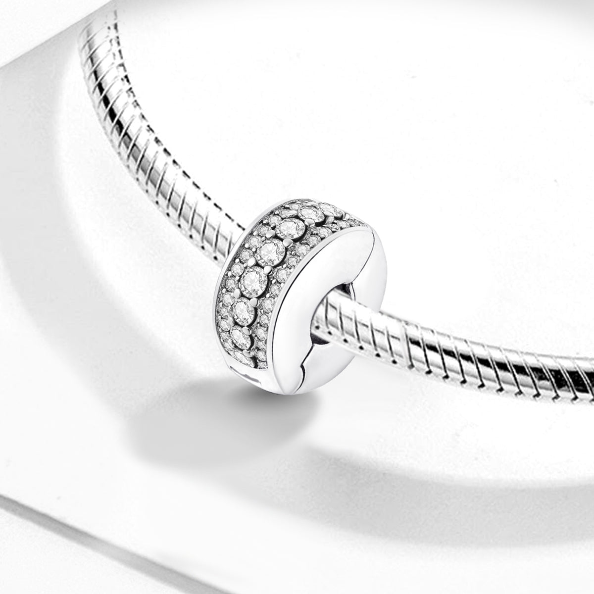 925 Sterling silver round  charm bead