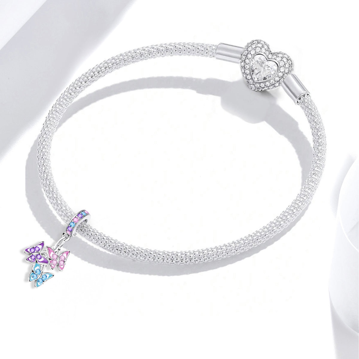 925 Sterling silver butterfly charm bead