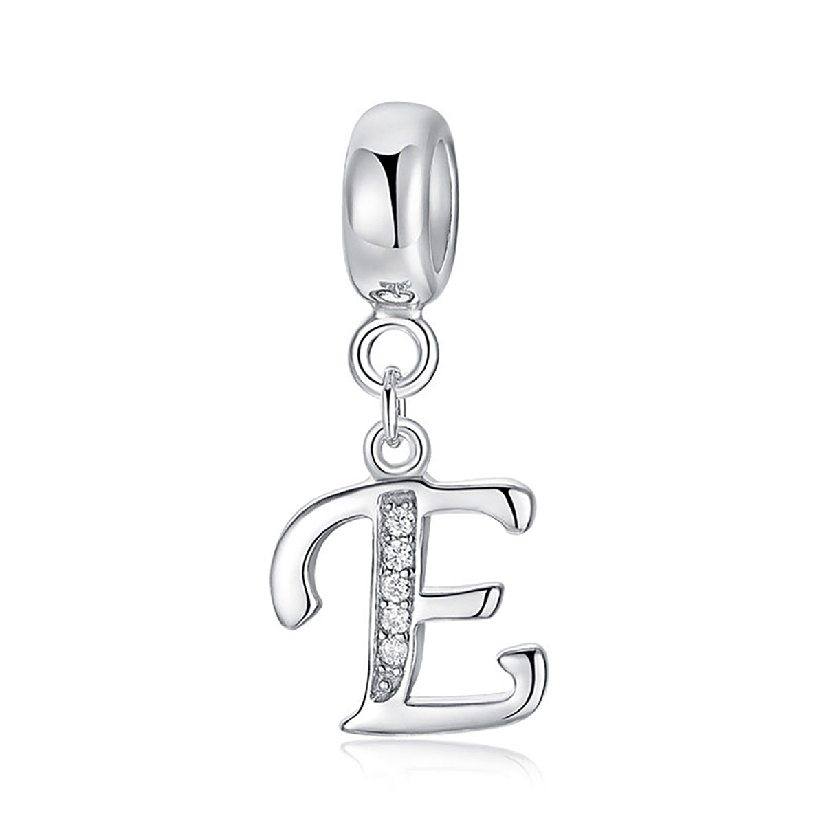 925 Sterling silver letter charm bead