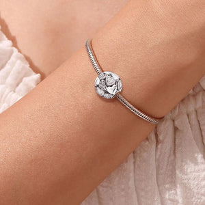 925 Sterling silver heart  charm bead