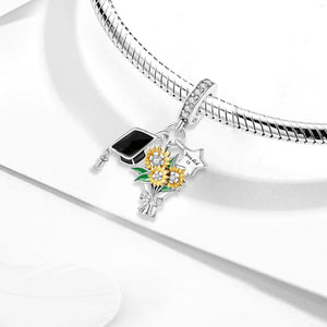 925 Sterling silver sunflower charm bead