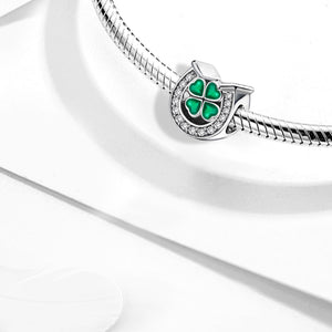 925 Sterling silver four-leaf clover charm bead