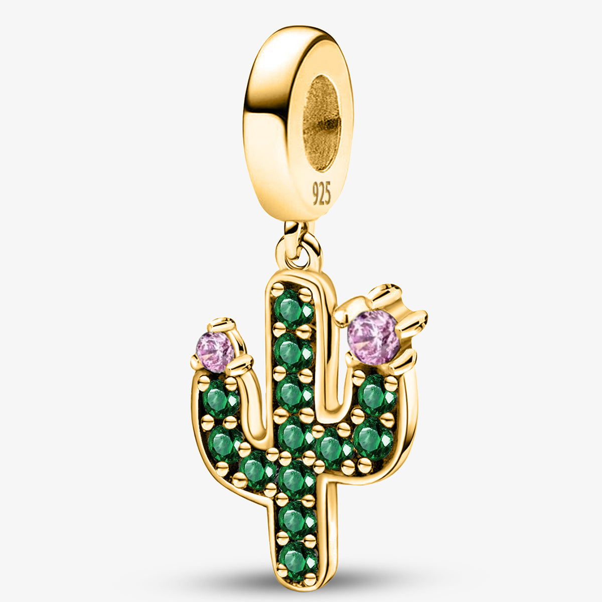 925 Sterling silver cactus bead