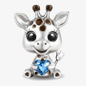 Giraffe Beads | Black Foam Base + Aquamarine Zirconia