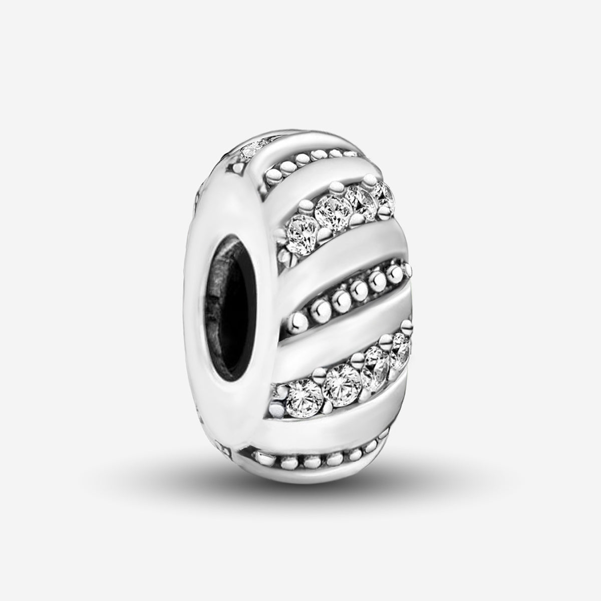 925 Sterling silver round  charm bead