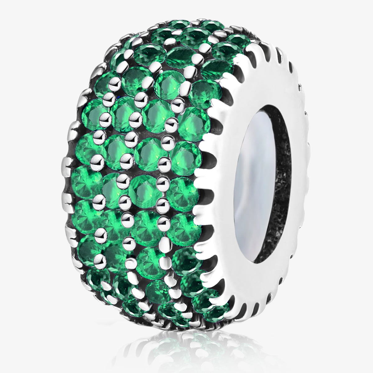 925 Sterling silver round charm bead