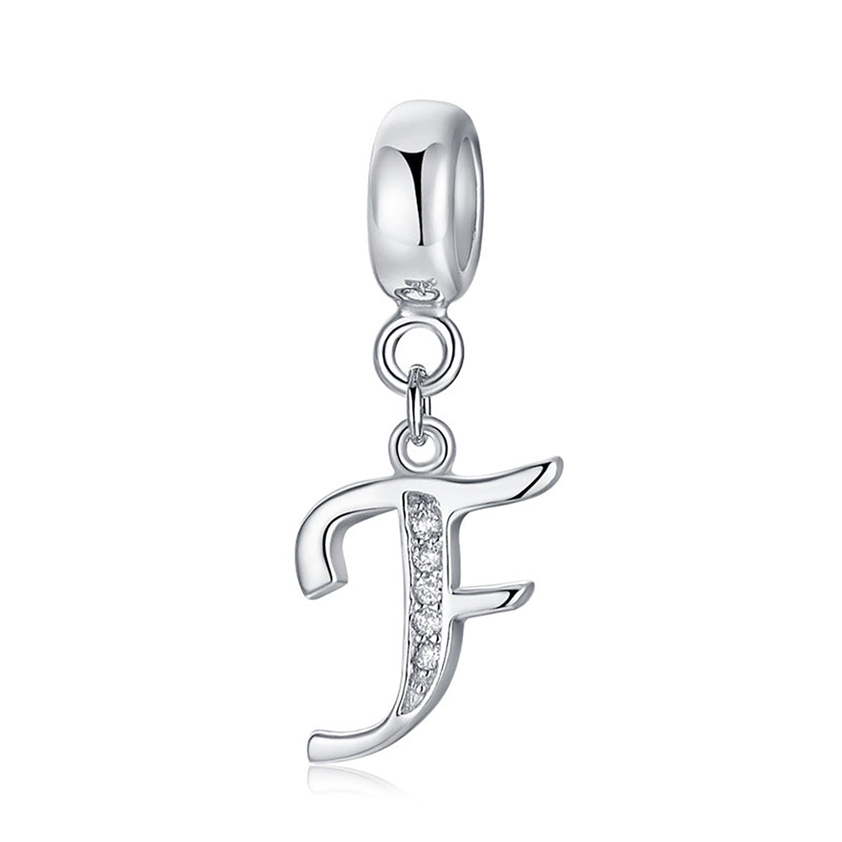 925 Sterling silver letter charm bead