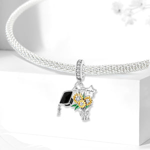 925 Sterling silver sunflower charm bead