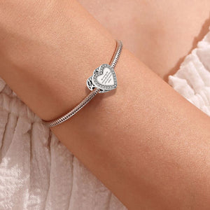 925 Sterling silver heart charm bead
