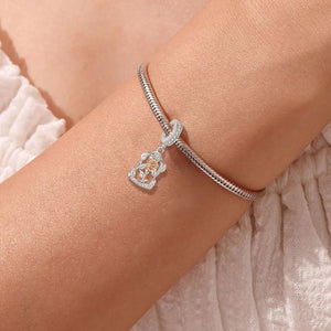 925 Sterling silver rose charm bead