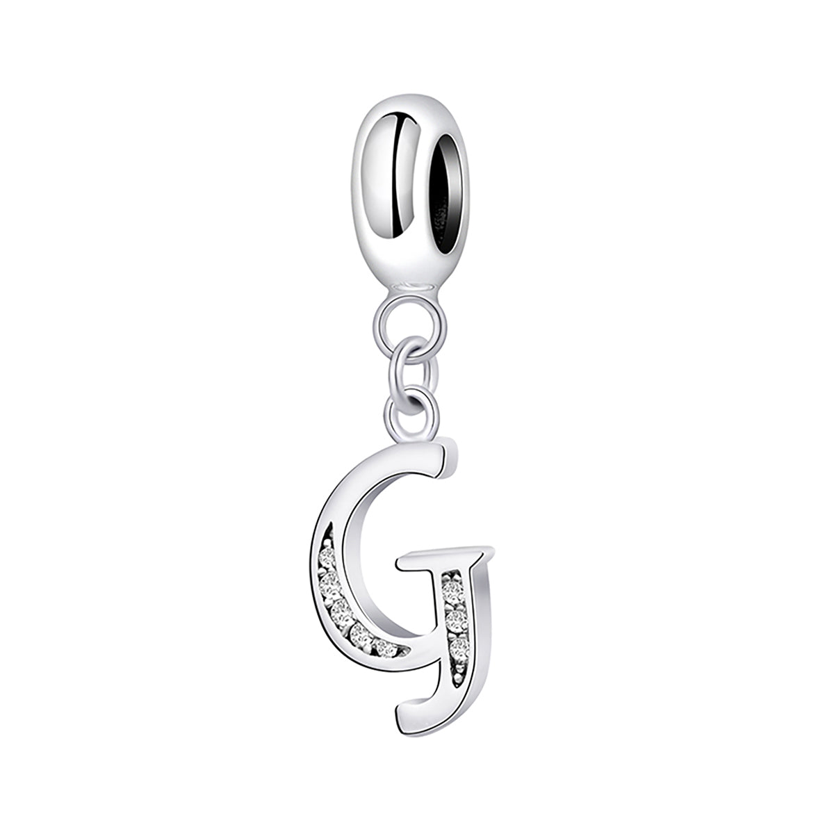 925 Sterling silver letter charm bead