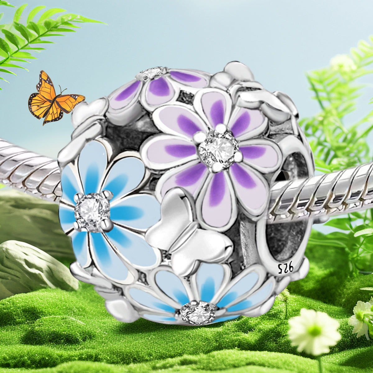 925 Sterling silver charm bead