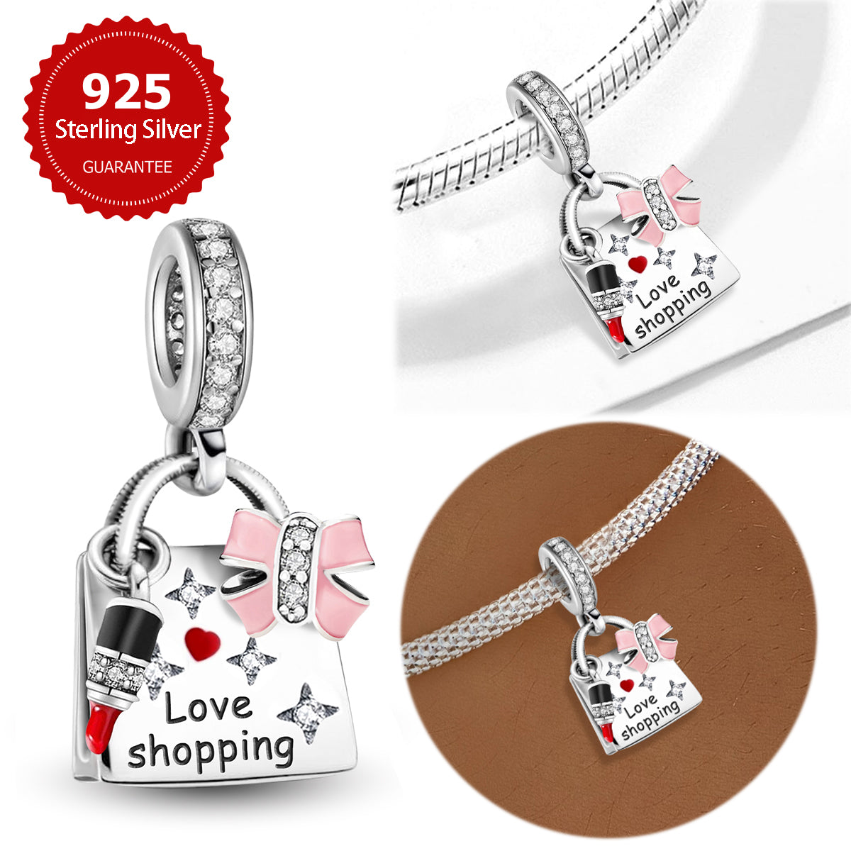925 Sterling silver charm bead