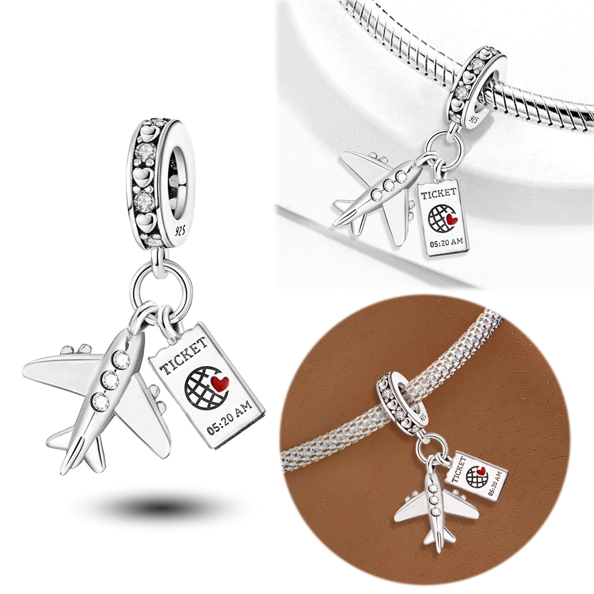 925 Sterling silver charm bead