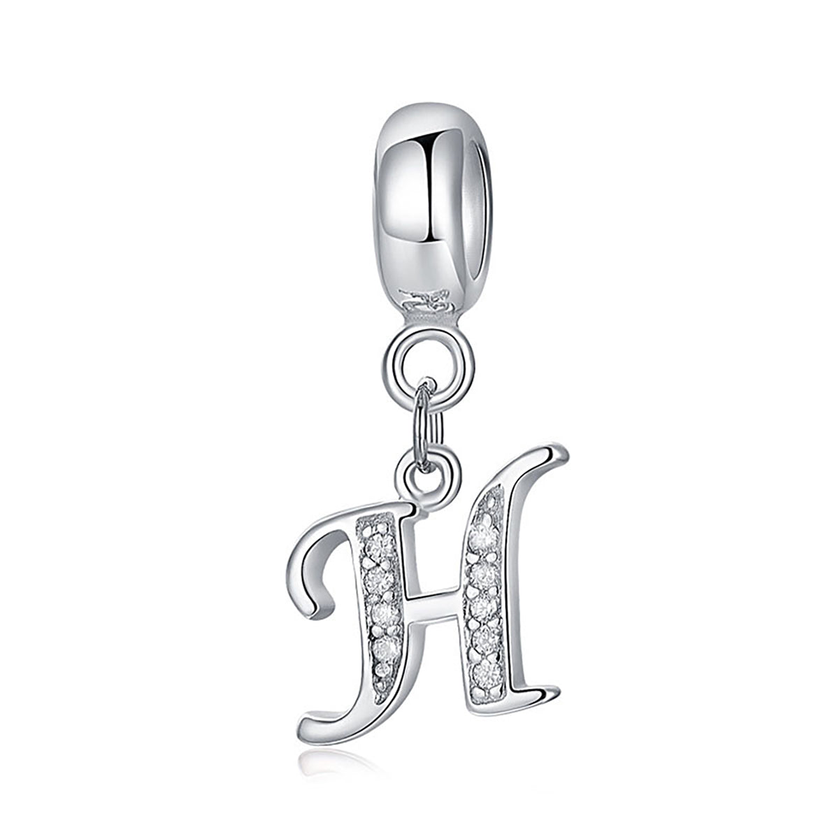 925 Sterling silver letter charm bead